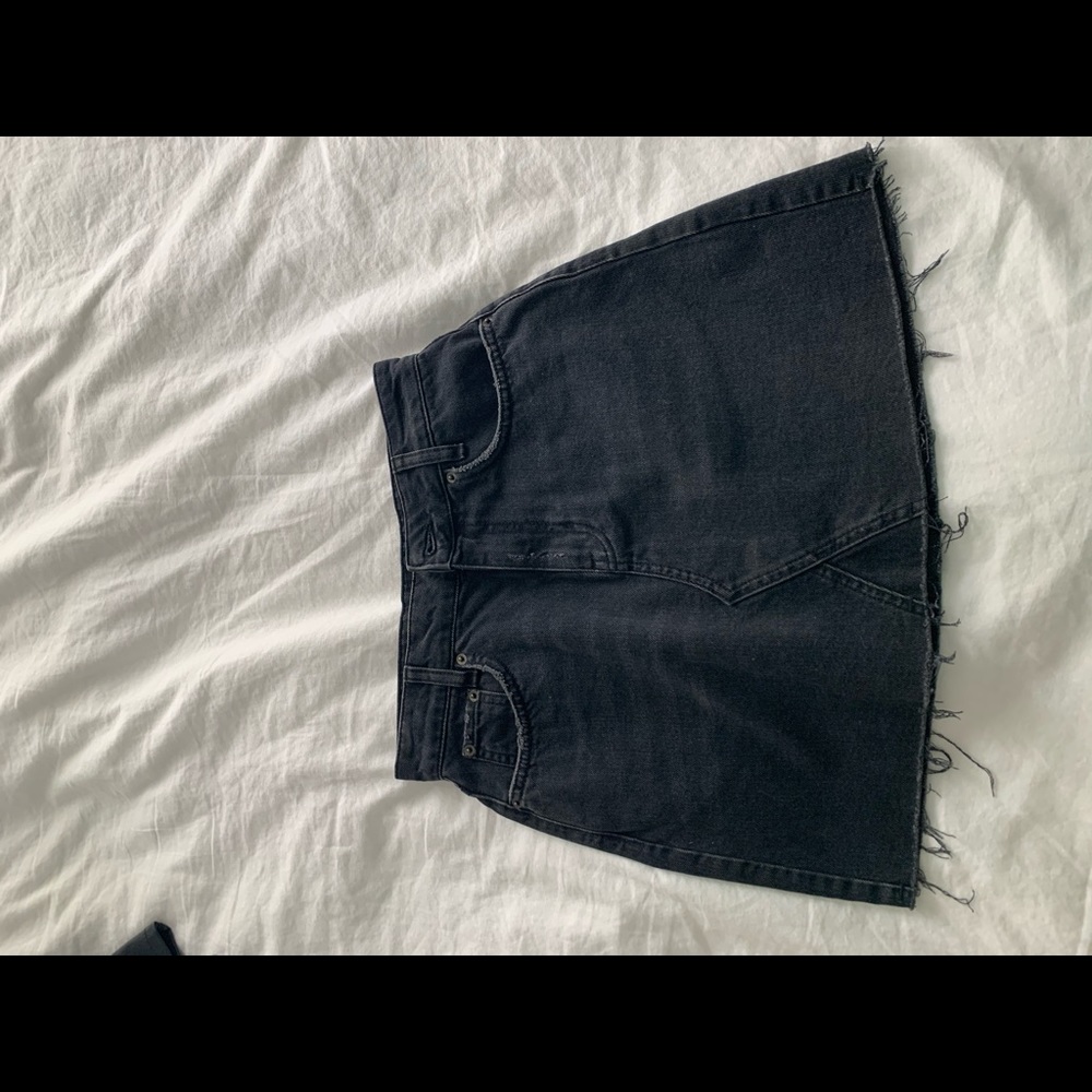 black denim skirt